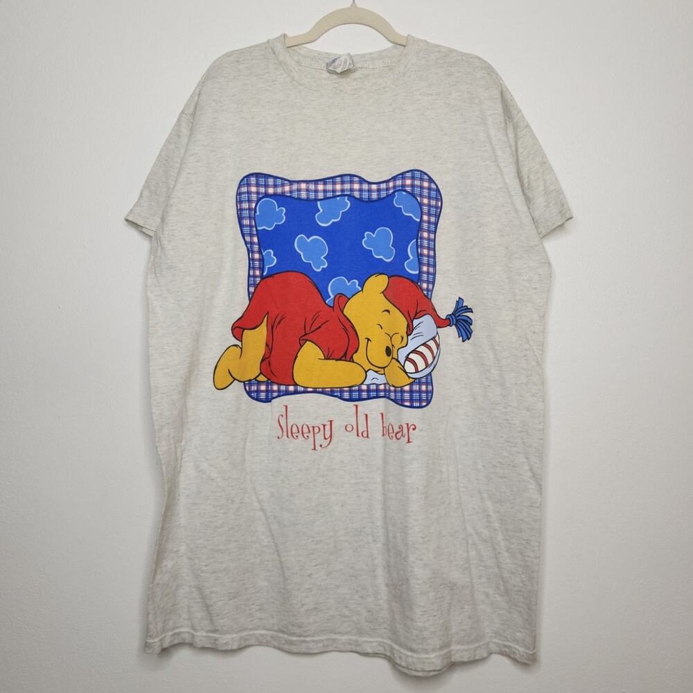 Vintage Winnie The Pooh Sleepy Bear Dreams Double Sided Shirt Disney Sleep